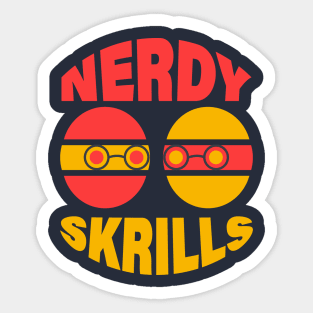 KITE Yellow & Red Nerdy Skrills Printed Sticker